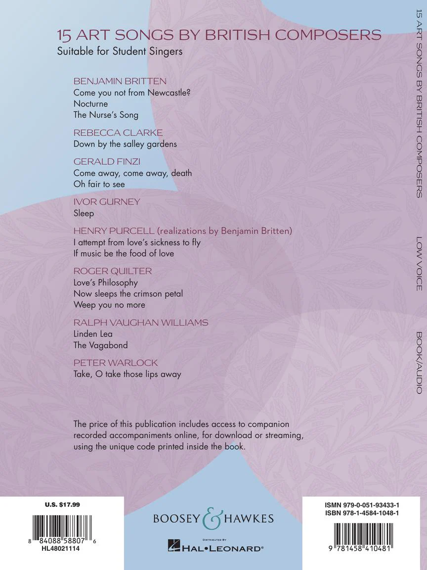 Fifteen Art Songs by British Composers Low Voice - Image 6