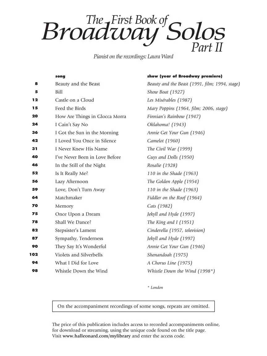 First Book of Broadway Solos Part II, The - Image 3