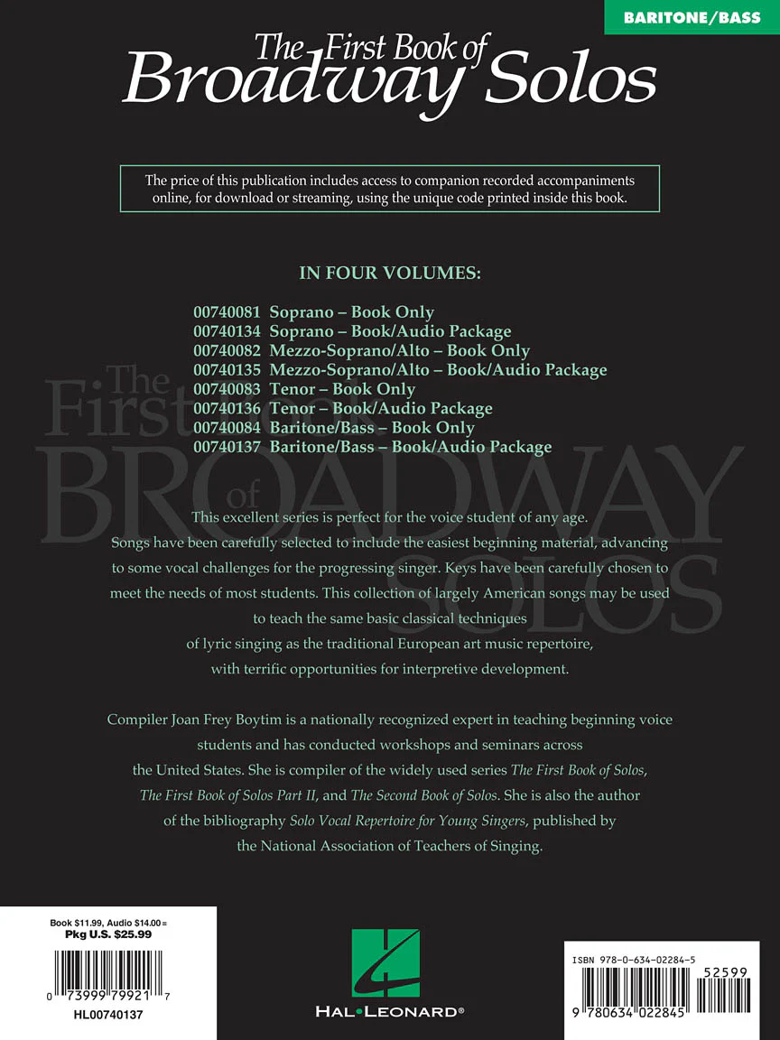 First Book of Broadway Solos Baritone/Bass - Image 2