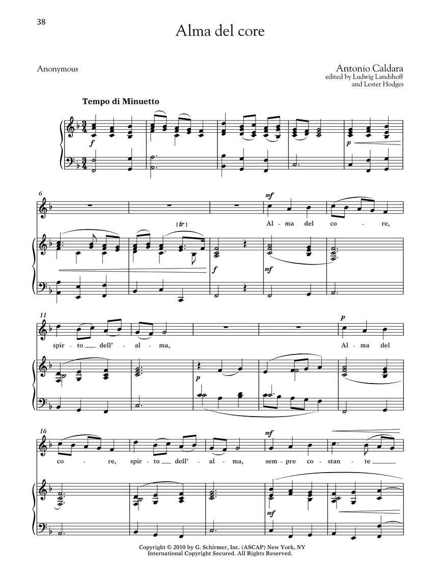 28 Italian Songs & Arias of the 17th & 18th Centuries Medium Voice - Image 9