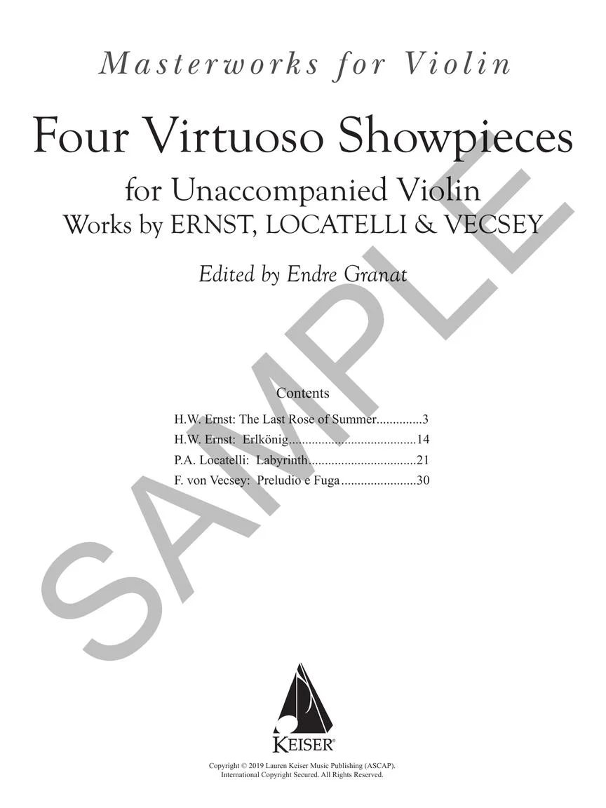 4 Virtuoso Showpieces for Solo Violin - Image 2