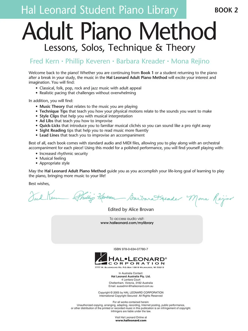 Hal Leonard Student Piano Library Adult Piano Method - Image 3
