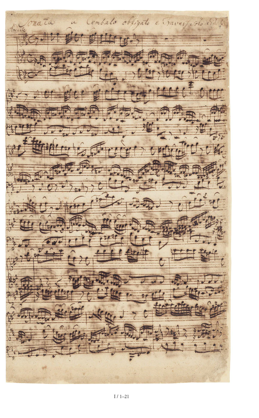Bach: Sonata in b minor for Flute and Piano BWV 1030 (Facsimile) (Hardcover) - Image 2