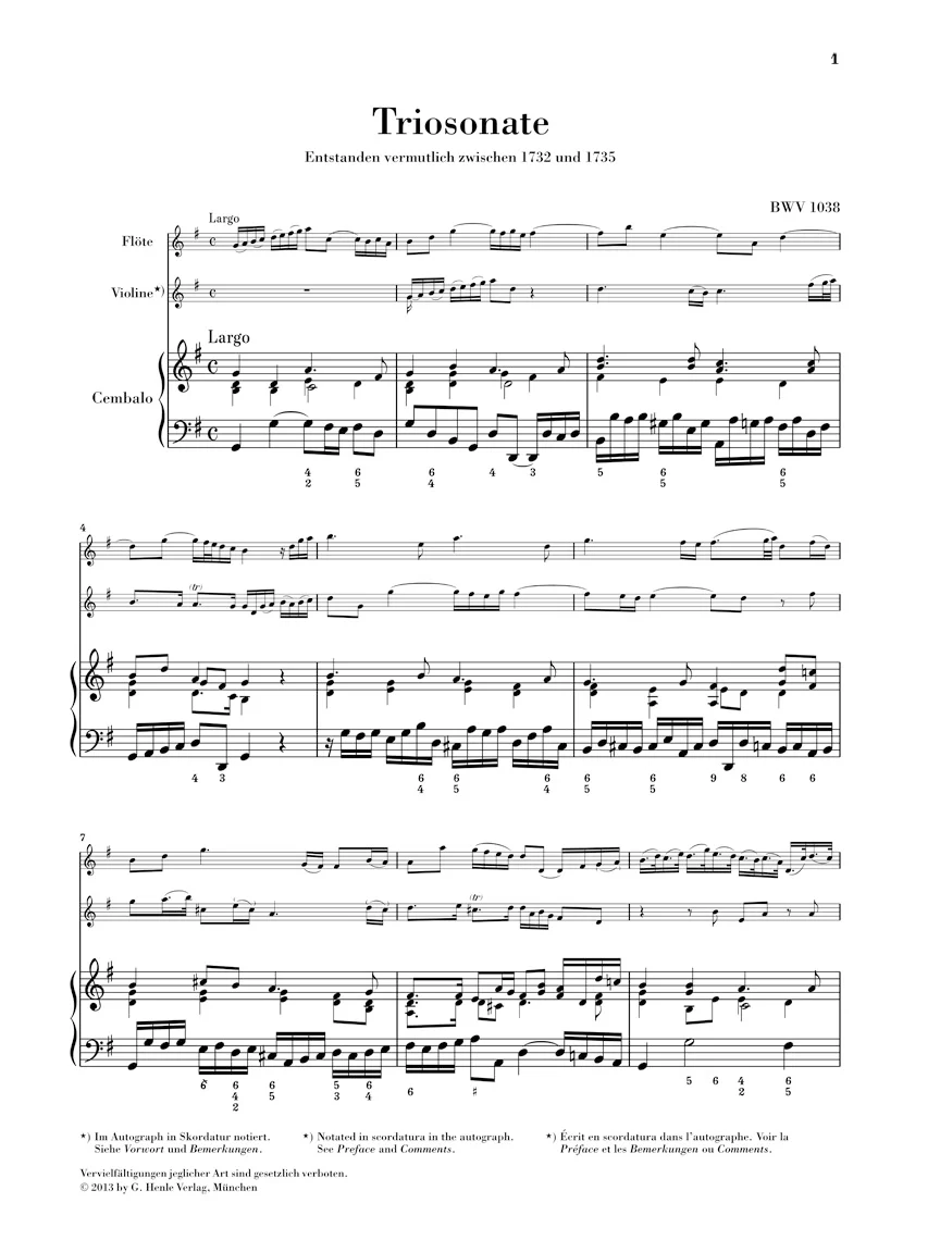Bach: Trio Sonata BWV 1038 - Image 2