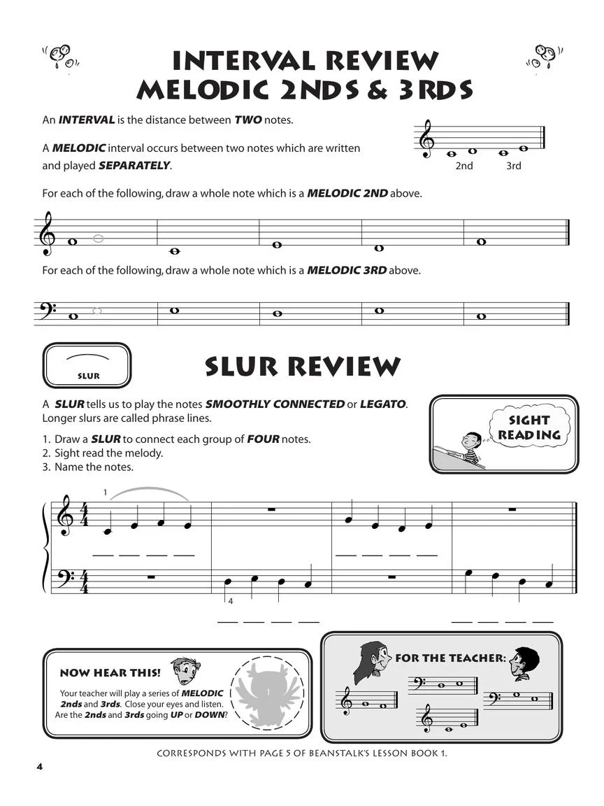 Beanstalk's Basics for Piano Theory Book Level 1 - Image 3
