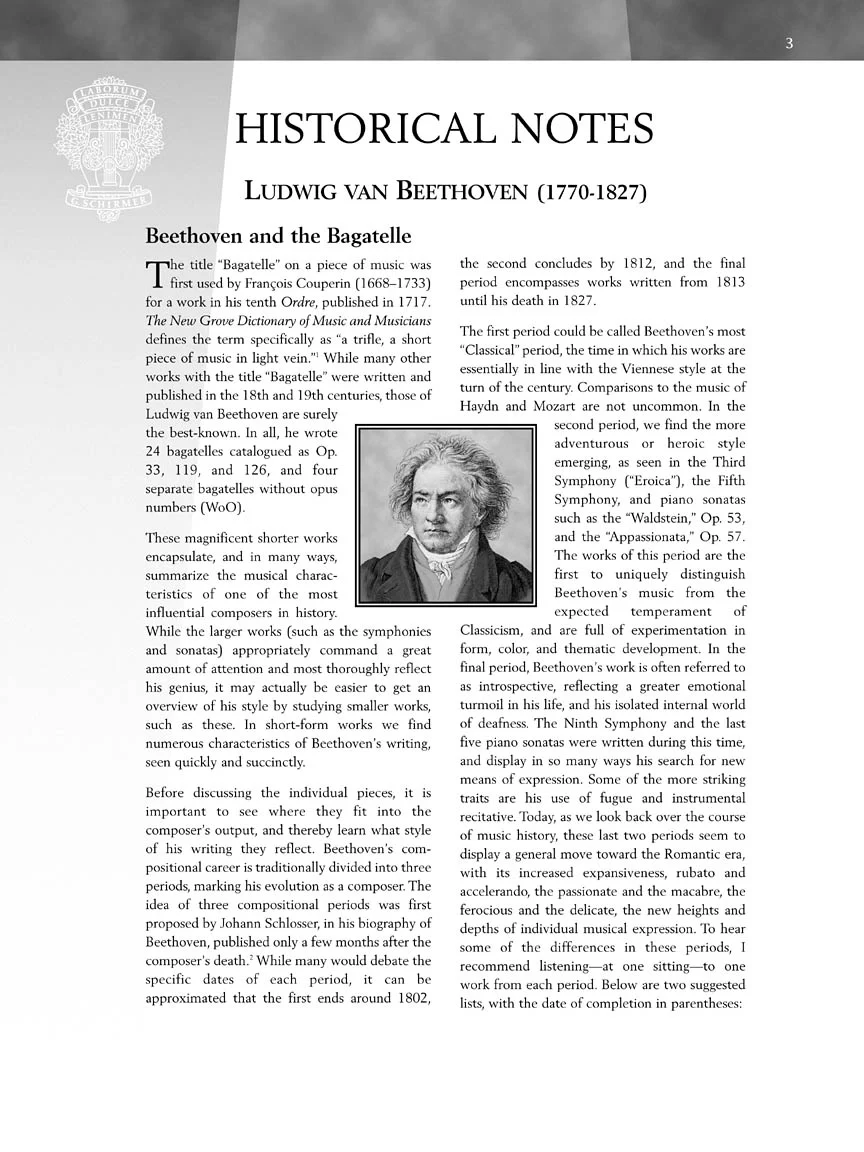 Beethoven Fur Elise and Other Bagatelles - Schirmer Performance Editions - Image 3