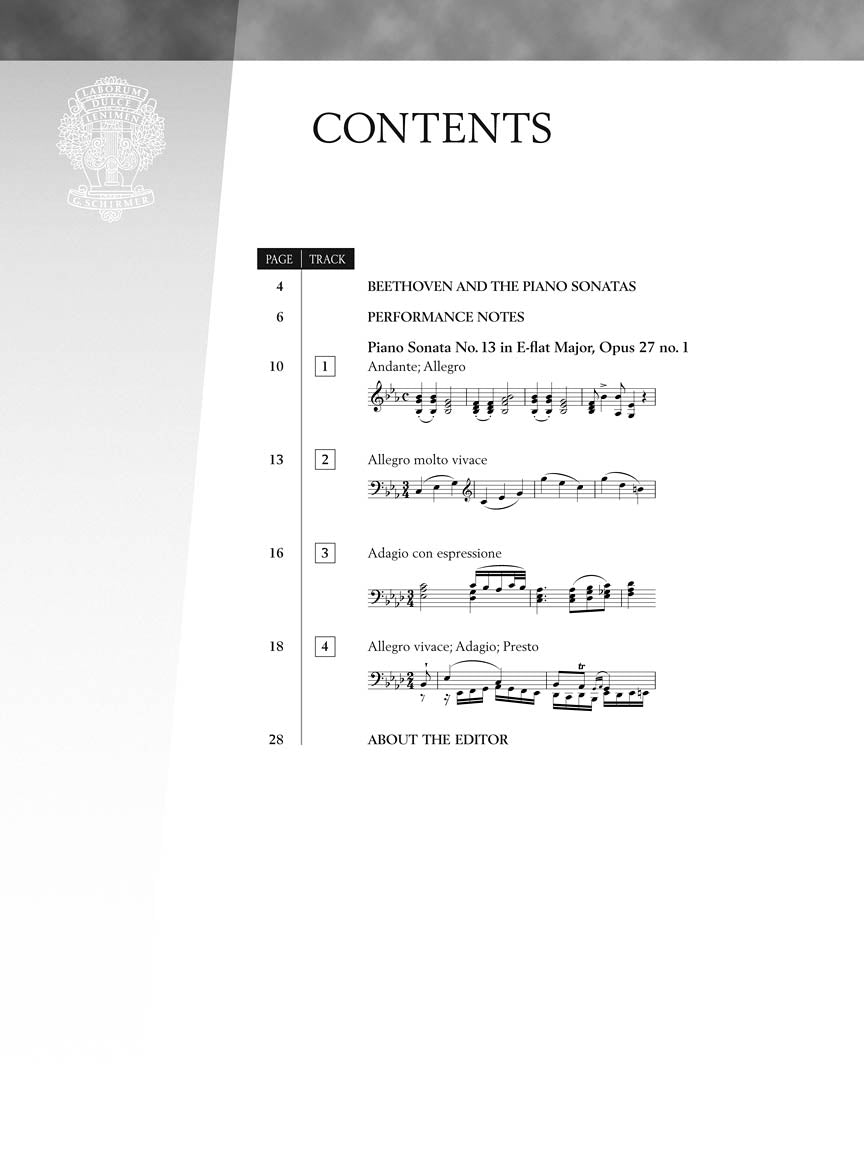 Beethoven - Sonata No. 13 in E-flat Major, Opus 27, No. 1 - Image 3