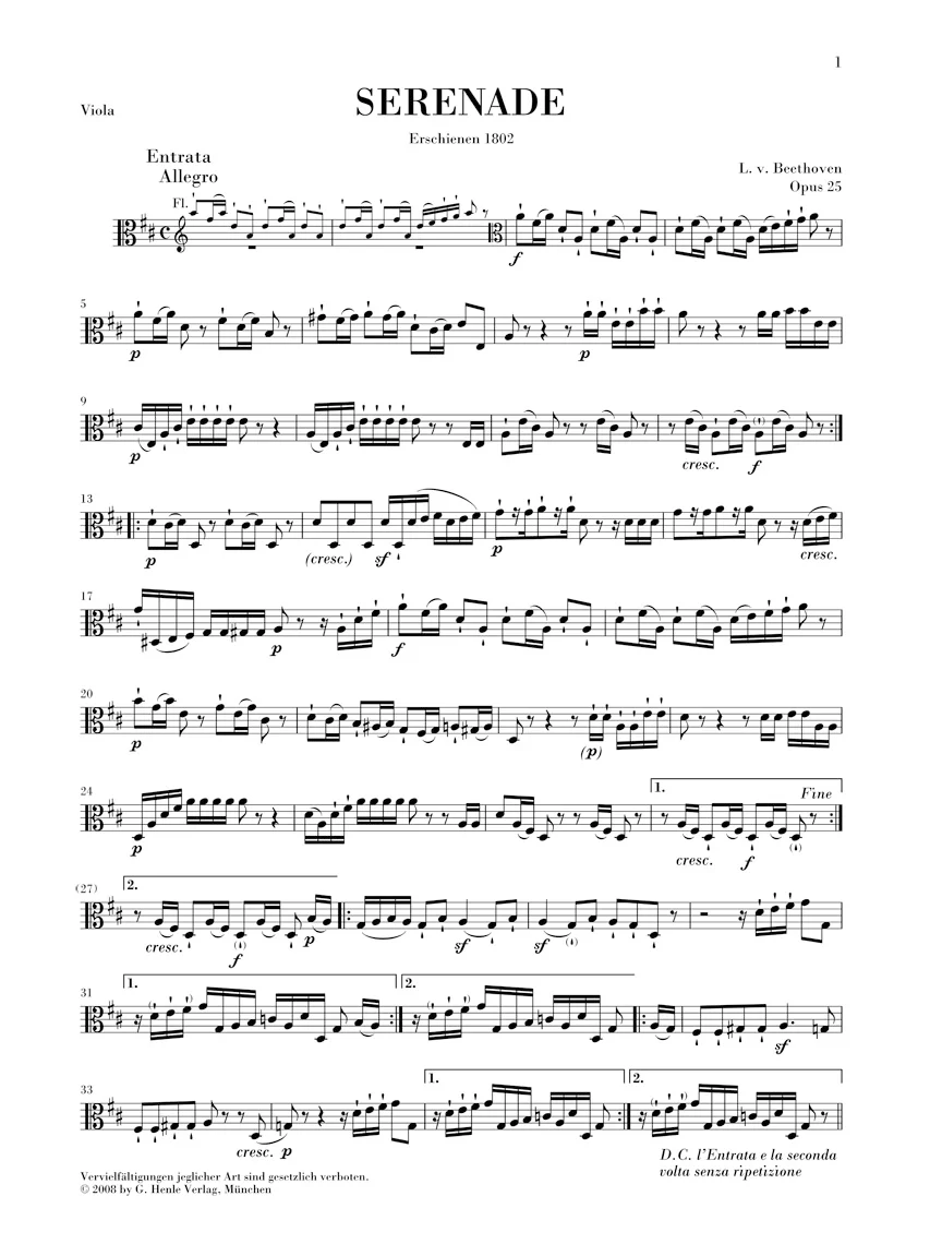 Beethoven: Serenade in D major, Op. 25 - Image 4