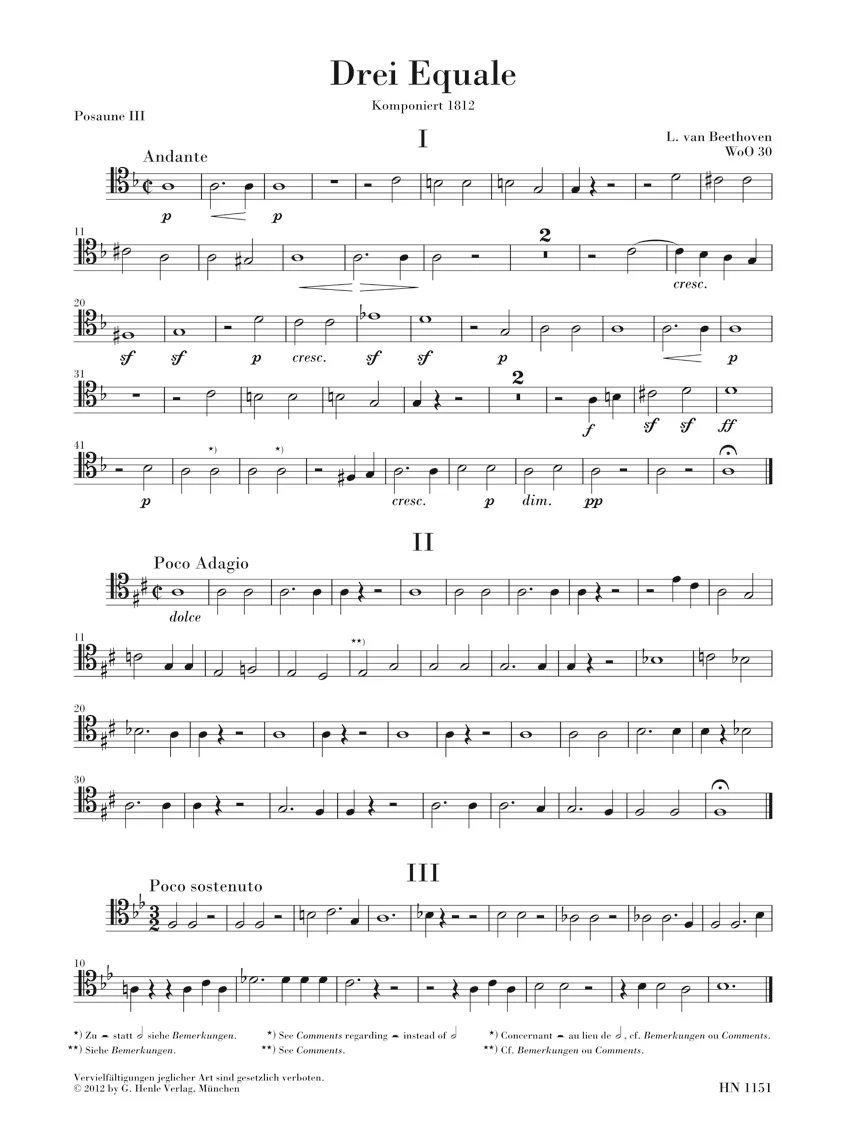 Beethoven: Three Equali for four Trombones WoO 30 - Image 5