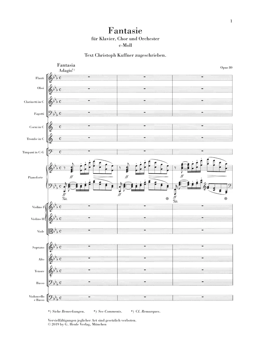 Beethoven: Chorus Fantasy c minor, Op. 80 and other works, Op. 112, 118, 121b, 122, WoO 95 (Study Score) - Image 3