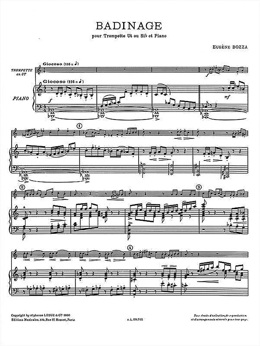 Bozza Badinage (Trumpet and Piano) - Image 2