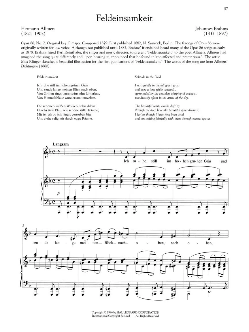 Brahms: 15 Selected Songs Low Voice - Image 5