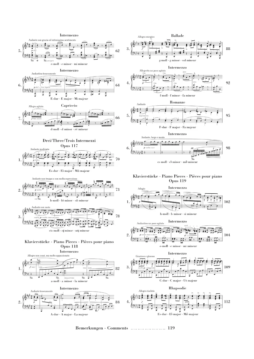 Brahms: Piano Pieces (Study Score) - Image 3