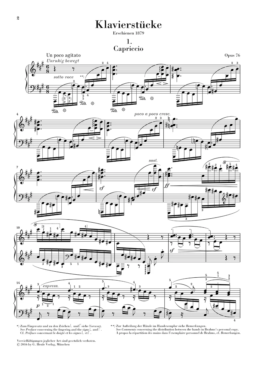 Brahms: Piano Pieces (Study Score) - Image 4