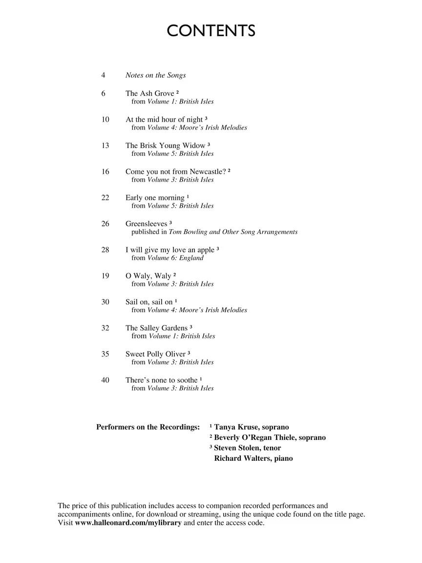 Britten 12 Selected Folksong Arrangements High Voice - Image 3