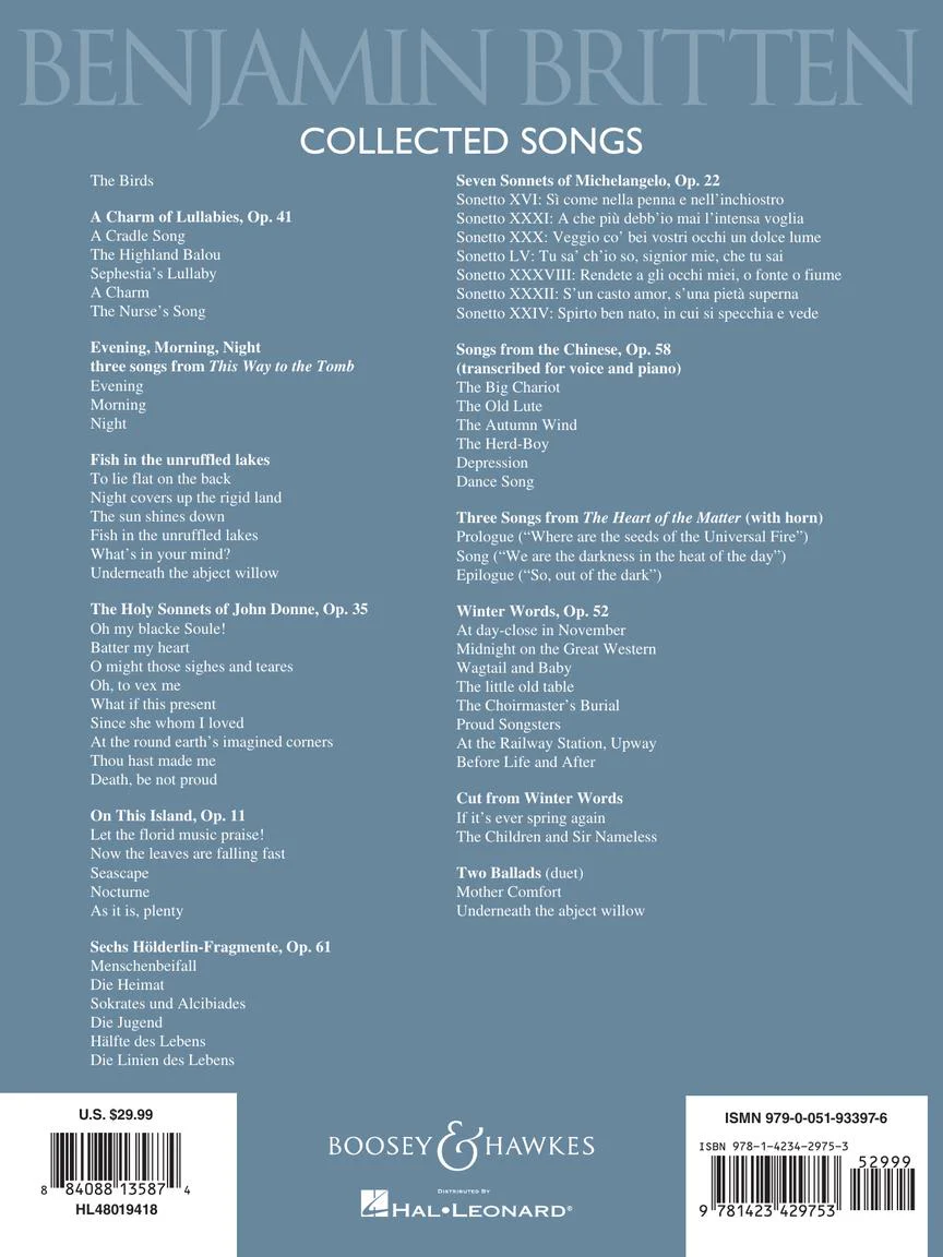 Britten, Benjamin - Collected Songs High - Image 9