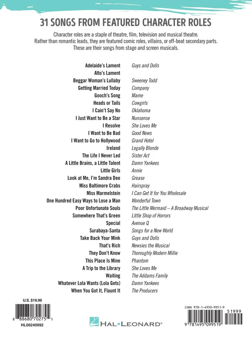 Character Songs from Musical Theatre - Women's Edition - Image 7