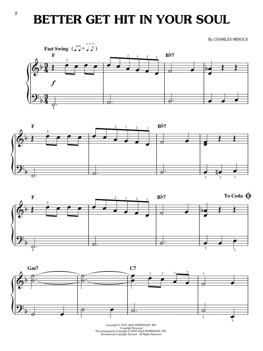 Mingus, Charles Mingus - Easy Piano Solos - Image 3