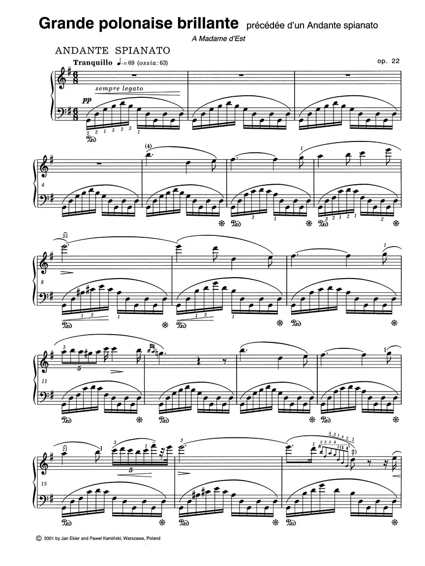Chopin Grande Polonaise in E Flat Major Op.22 for Piano and Orch - National Edition Ekier - Image 3