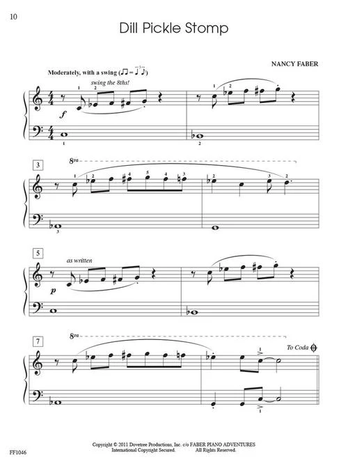 Faber Jazz & Blues - ChordTime Piano - Level 2B - Image 4