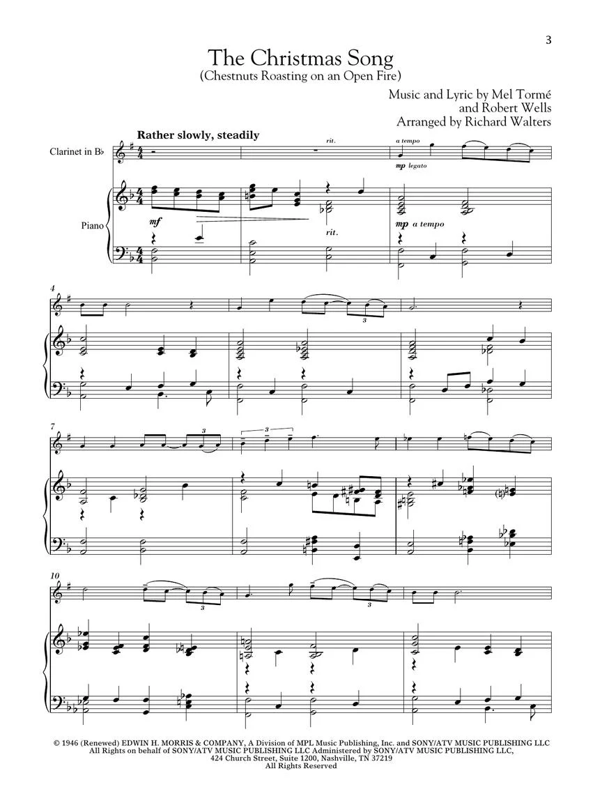 Christmas Songs for Classical Players – Clarinet and Piano - Image 3