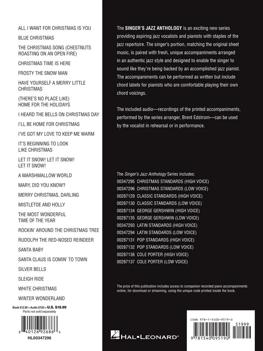 Christmas Standards Singer's Jazz Anthology – Low Voice - Image 7