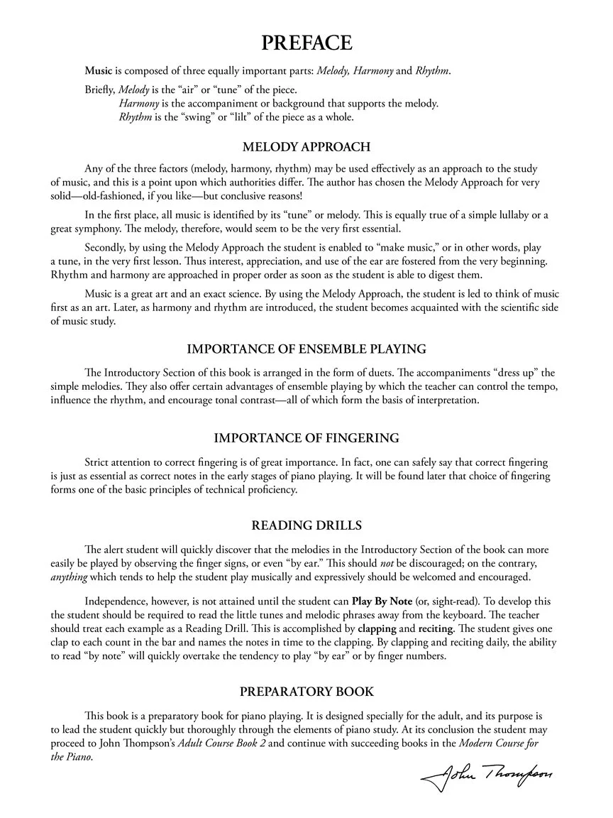 Thompson, John - Adult Piano Course - Book 1 - Image 3