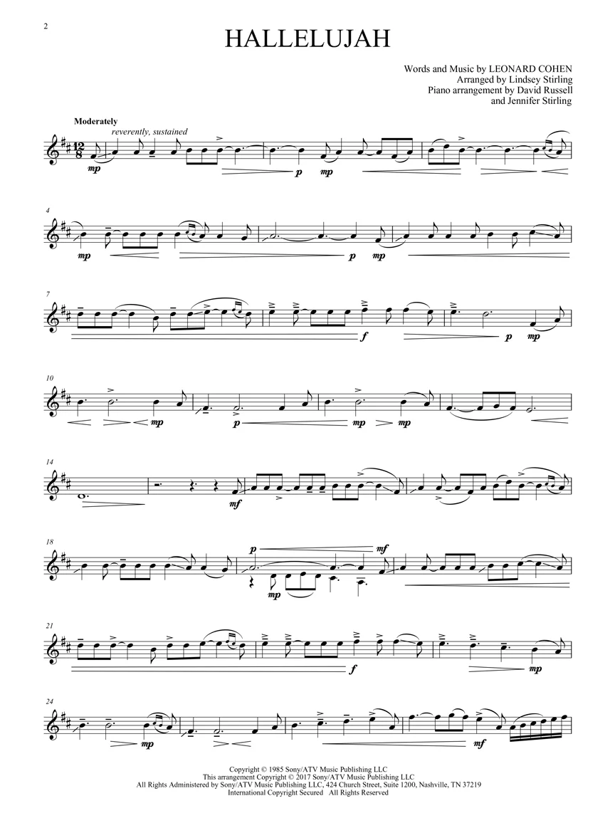Hallelujah - Violin Solo and Piano (Lindsey Stirling) - Image 3