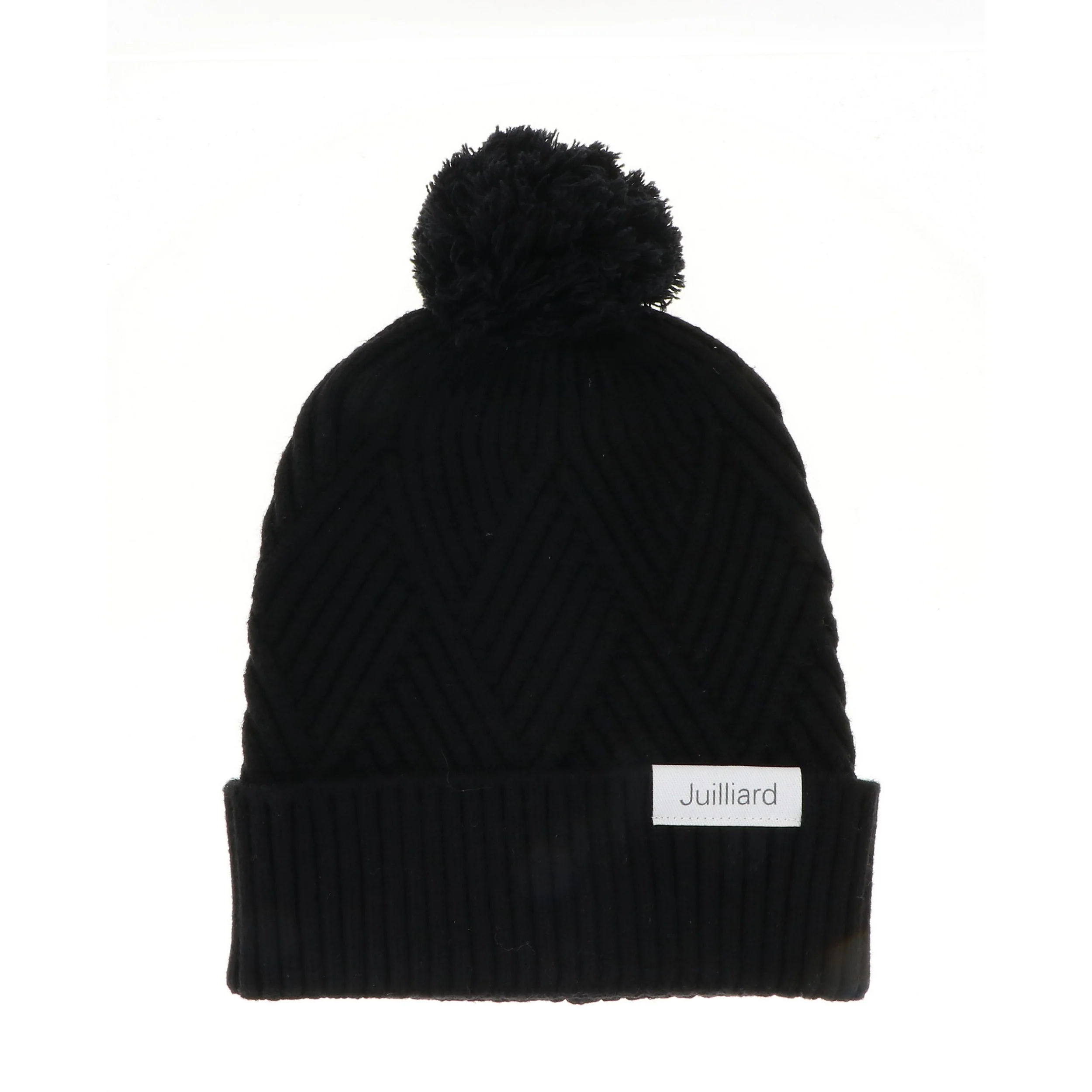Beanie: Juilliard diamond textured winter cap with puff - Image 5