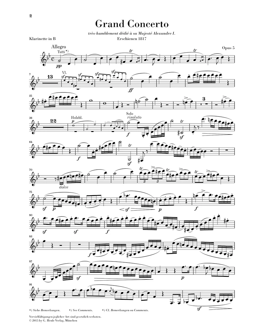 Crusell: Clarinet Concerto in f minor, Op. 5 - Image 5