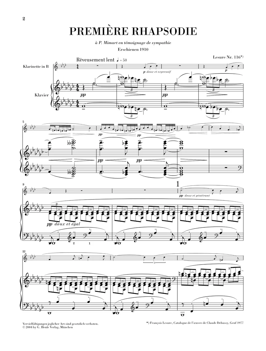 Debussy: Première Rhapsodie and Petite Pièce - Image 2