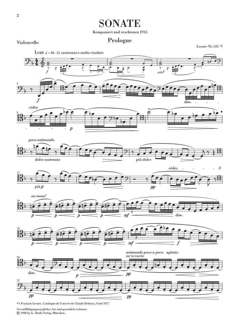 Debussy: Sonata for Cello and Piano in d minor - Image 3