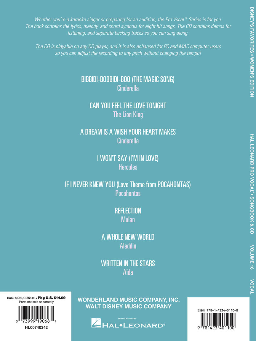 Disney Favorites - Pro Vocal Women's Vol. 16 - Image 2