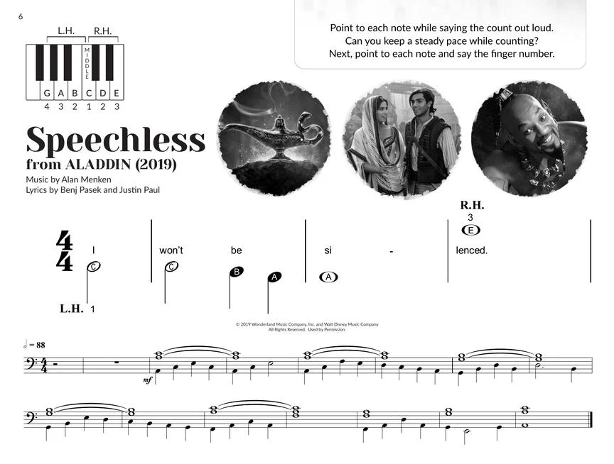 Disney Songs for the Very Beginner 22 Songs in Pre-Staff Notation - Image 6