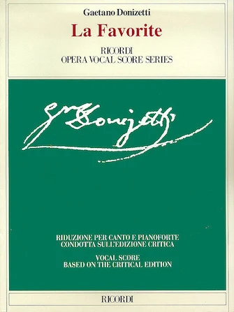 Donizetti La Favorita Vocal Score French/Italian