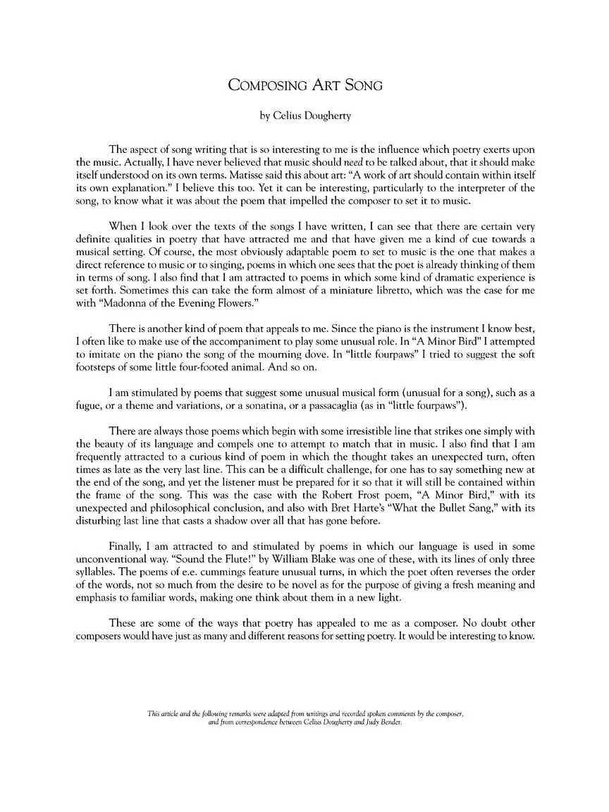 Dougherty 30 Art Songs in Original Keys or Medium/High Voice and Piano - Image 4