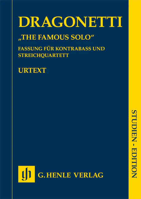 Dragonetti: "The Famous Solo" (Study Score)