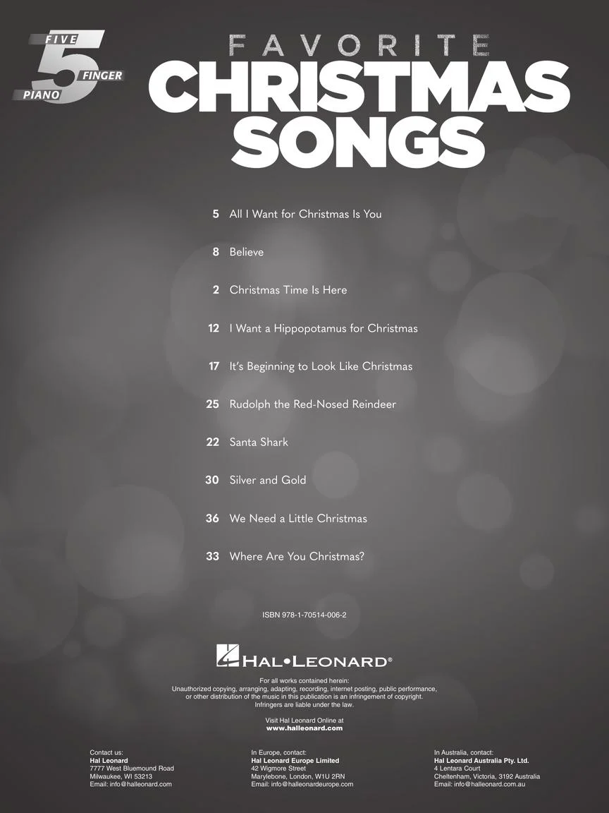 Favorite Christmas Songs for Five-Finger Piano - Image 2