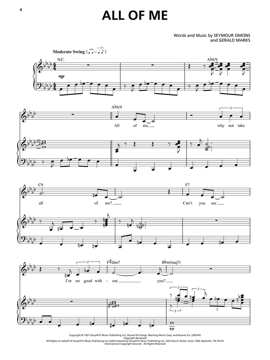 Sinatra, Frank - Centennial Songbook - Original Keys for Singers O/P - Image 3