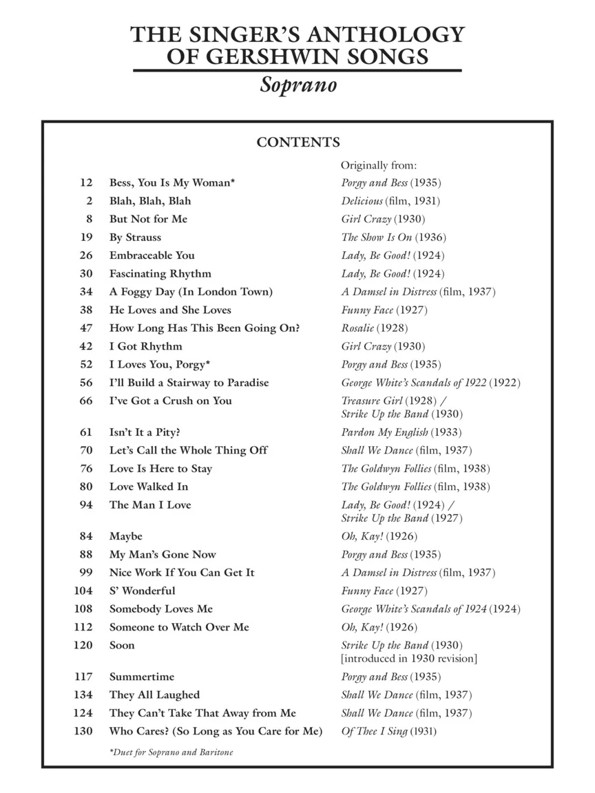 Gershwin: Singer's Anthology of Gershwin Songs - Soprano - Image 3