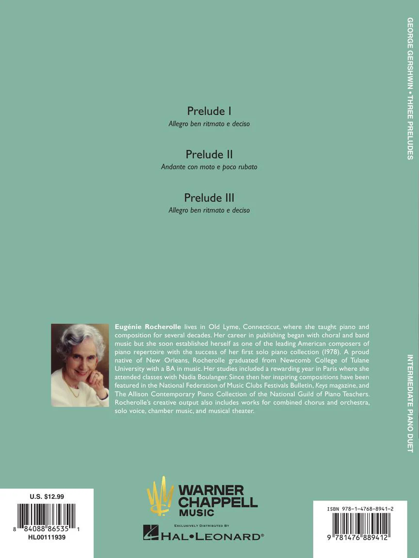 Gershwin: Three Preludes - Intermediate Piano Duets - Image 5