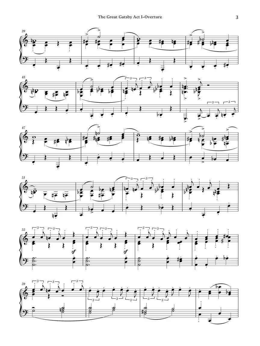 Harbison The Great Gatsby Vocal Score - Image 5