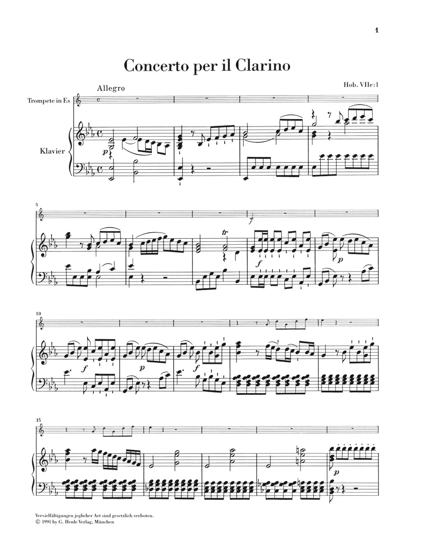 Haydn: Trumpet Concerto in E flat major Hob. VIIe:1 - Image 2