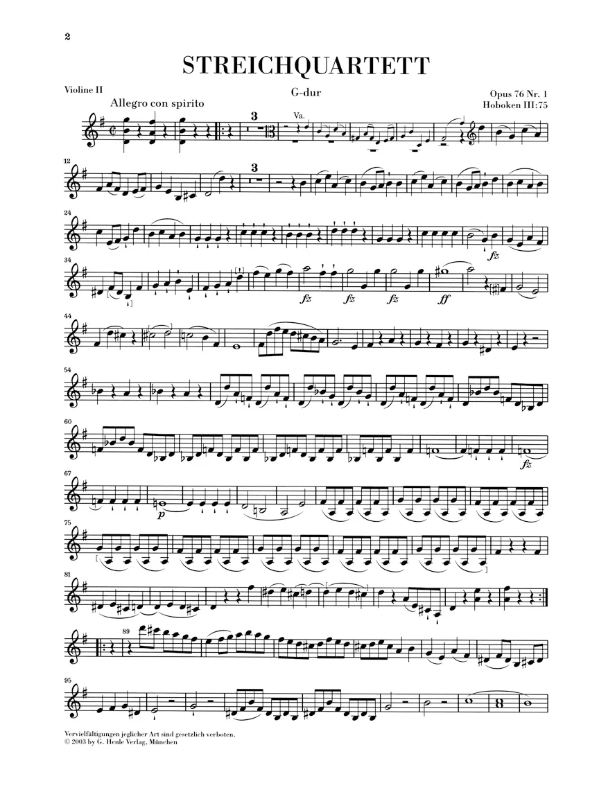 Haydn: String Quartets Book X, Op. 76 - Image 3