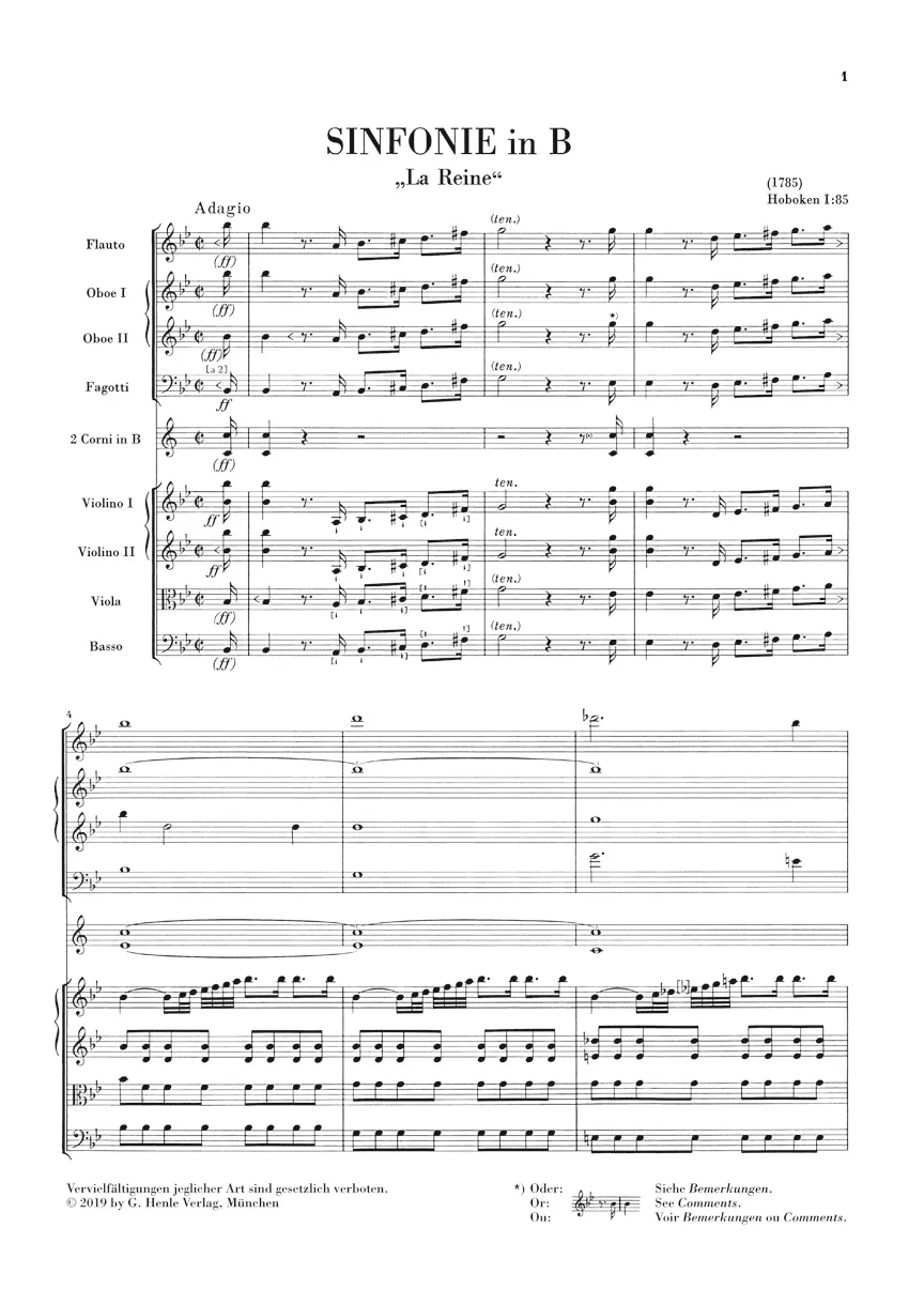 Haydn: Symphonie in B flat major Hob I:85 (La Reine) (Study Score) - Image 2
