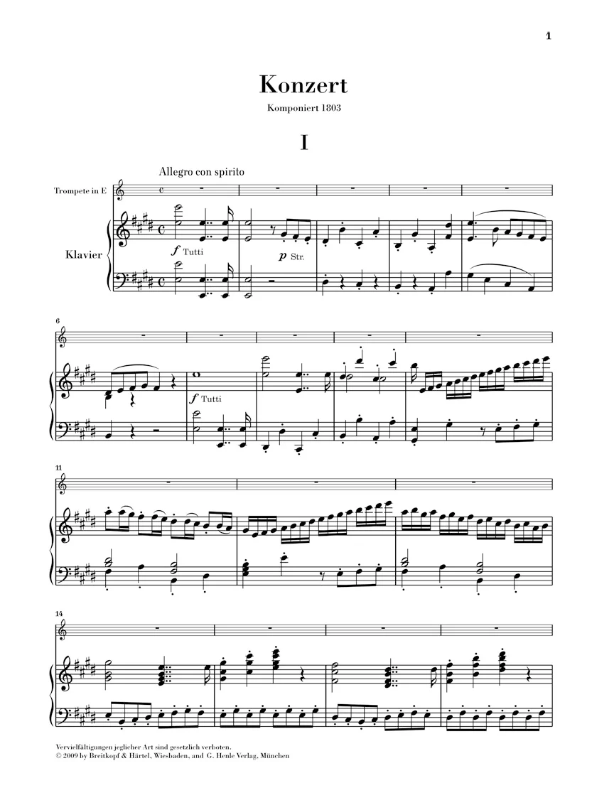 Hummel: Trumpet Concerto in E major - Image 2