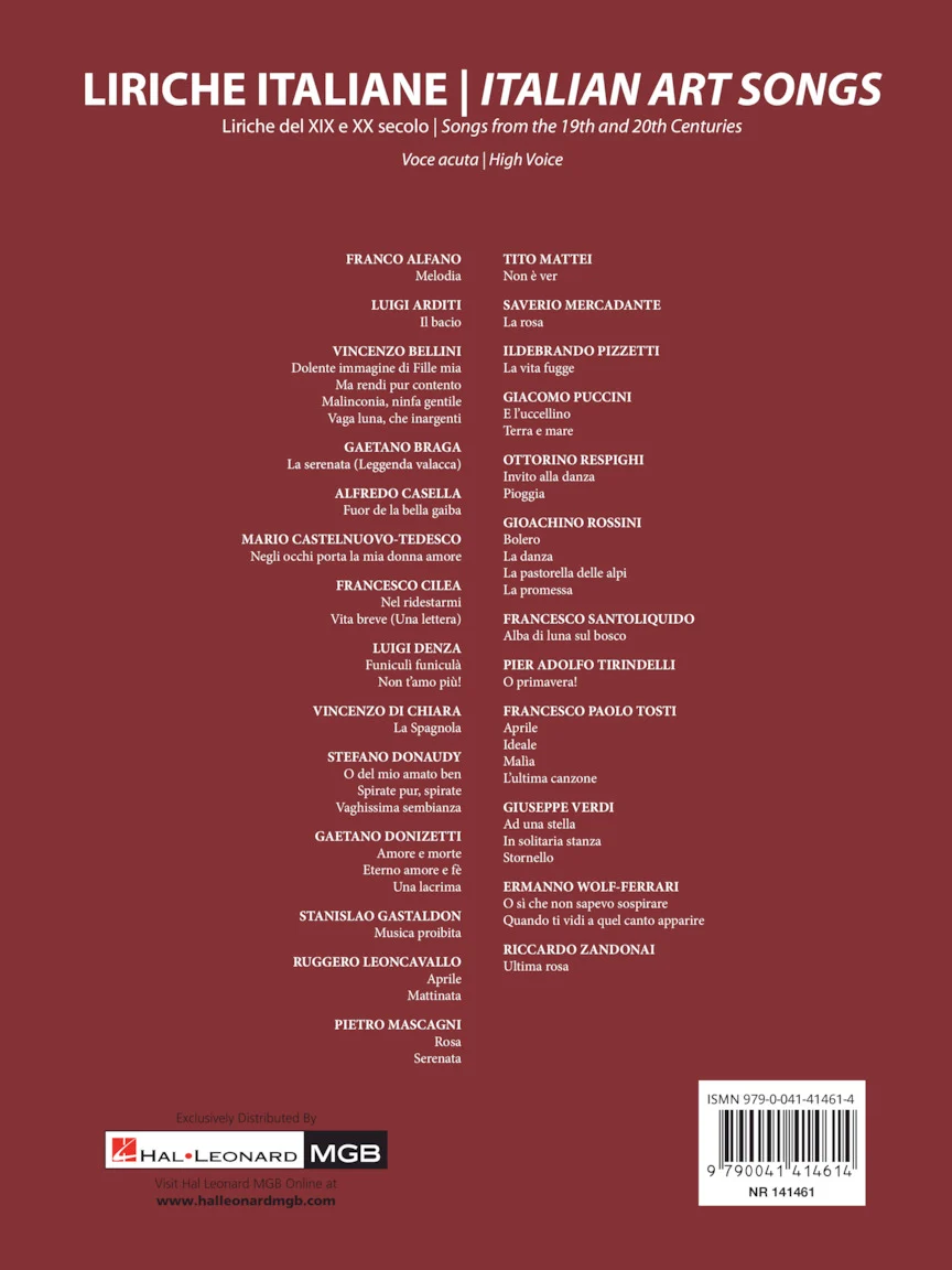 Italian Art Songs - High Voice - Songs From The 19th And 20th Centuries - Image 7