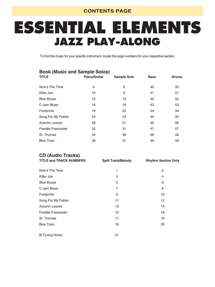 Essential Elements Jazz Play Along - Jazz Standards - Image 2