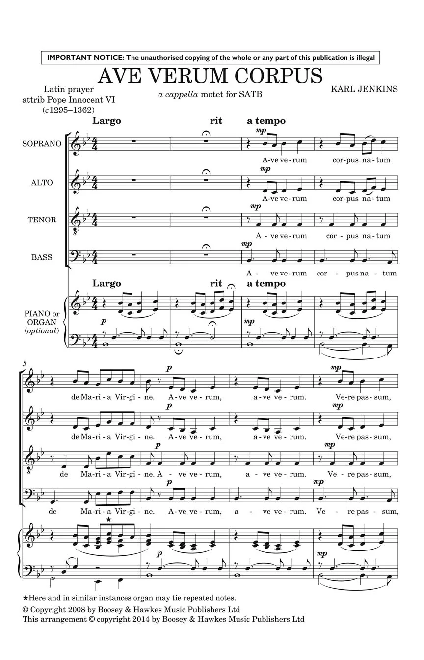 Ave Verum Corpus from Stabat Mater SATB a cappella - Image 2