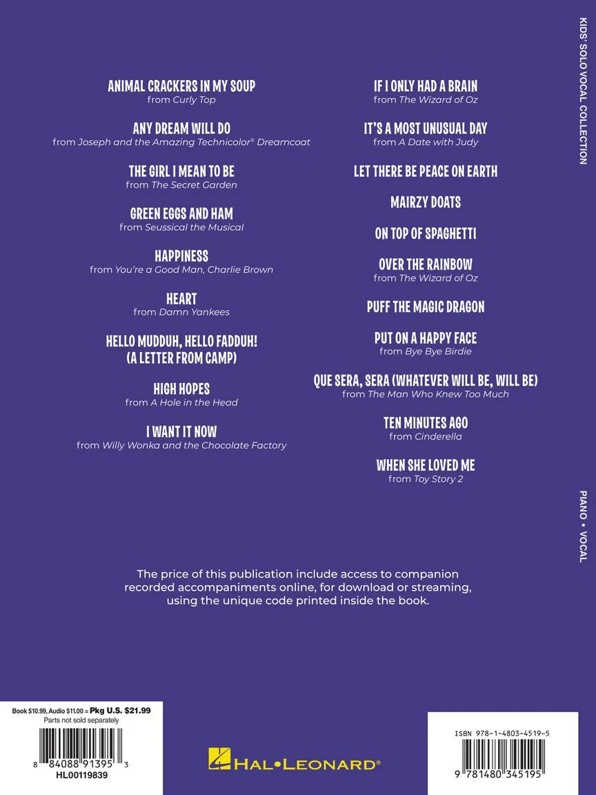 Kids' Vocal Solo Collection - With Recorded Accompaniments - Image 6